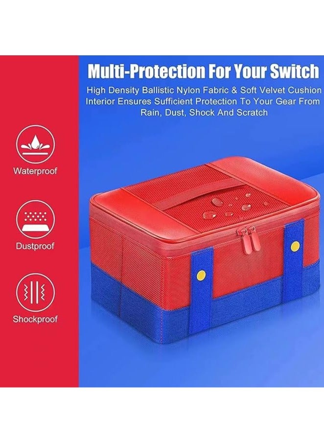 Swich Carrying Case, Game Storage Case is compatible with Nintendor Swiki/Swich Olid Softshell Protective Travel Case for controllers and accessories