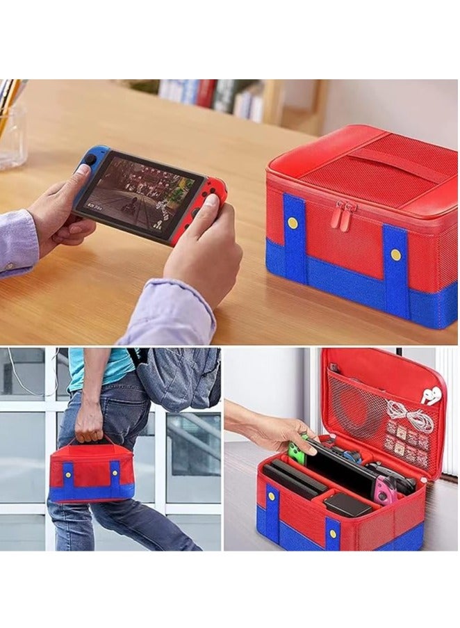 Swich Carrying Case, Game Storage Case is compatible with Nintendor Swiki/Swich Olid Softshell Protective Travel Case for controllers and accessories