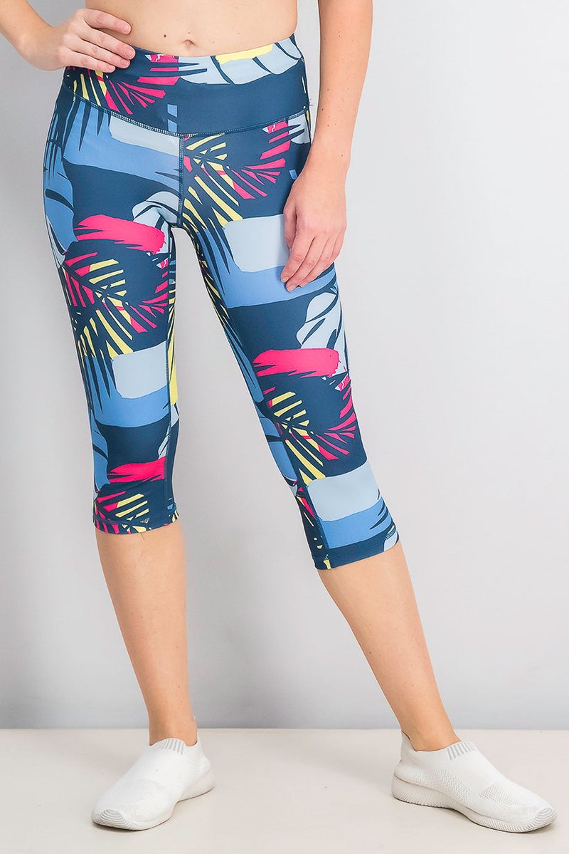 Tchibo ملابس رياضية نسائية ضيقة للتدريب 3/4، تركواز كومبو - Image 1