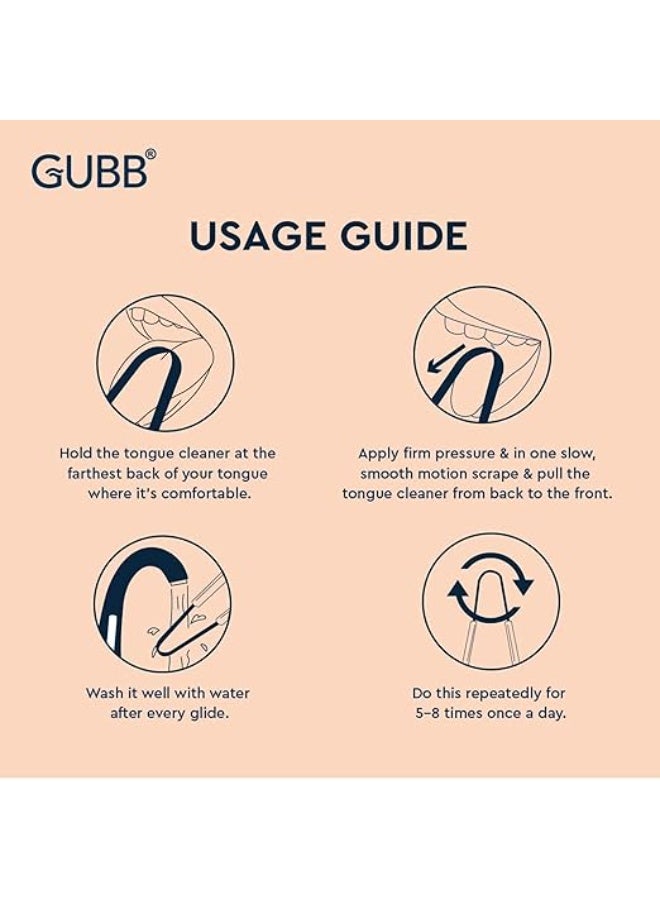 GUBB Ayurvedic Copper Tongue Cleaner for Kids & Adults with Ergonomic Handle - Effectively Combats Bad Breath, Enhances Oral Hygiene - Natural Copper Tongue Scraper for Improved Oral Health, Fresher Breath, and Gentle Tongue Cleaning Experience - Image 2