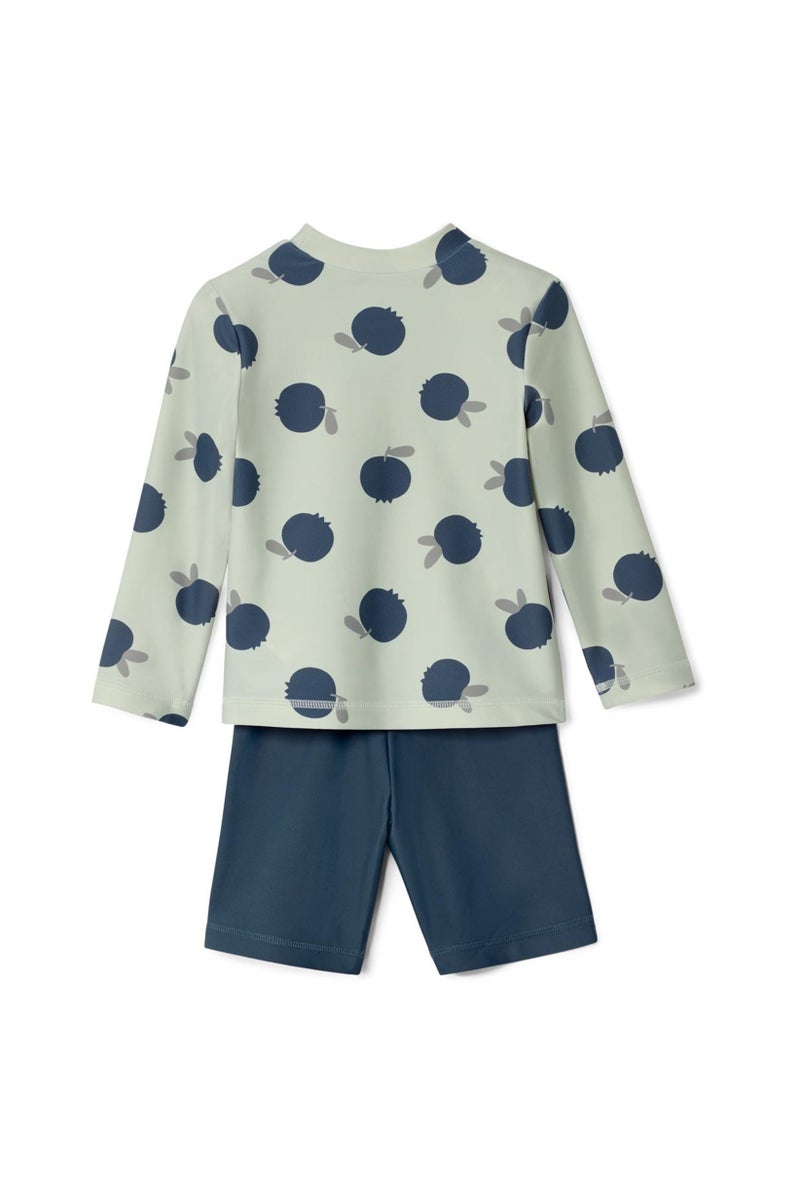 Tchibo Toddlers Girl 2 Pieces Top And Shorts Set, Sage Beige - Image 3