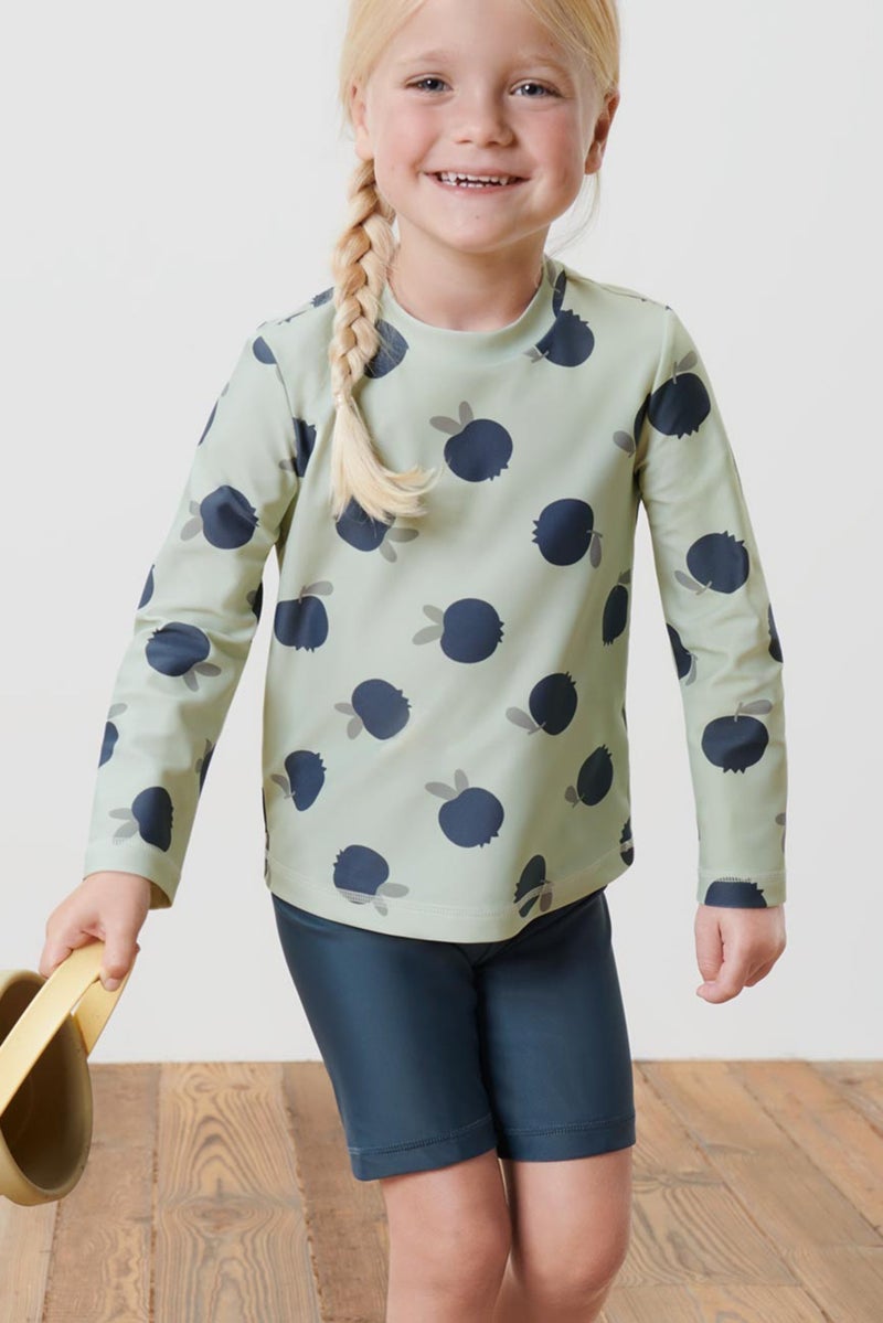 Tchibo Toddlers Girl 2 Pieces Top And Shorts Set, Sage Beige - Image 1