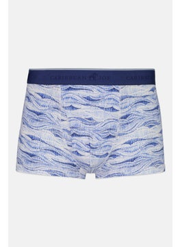 Caribbean Joe Men 3Pcs Tropical Waves Boxer Briefs, Navy Blue Combo  - Image 5