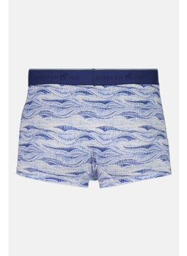 Caribbean Joe Men 3Pcs Tropical Waves Boxer Briefs, Navy Blue Combo  - Image 2