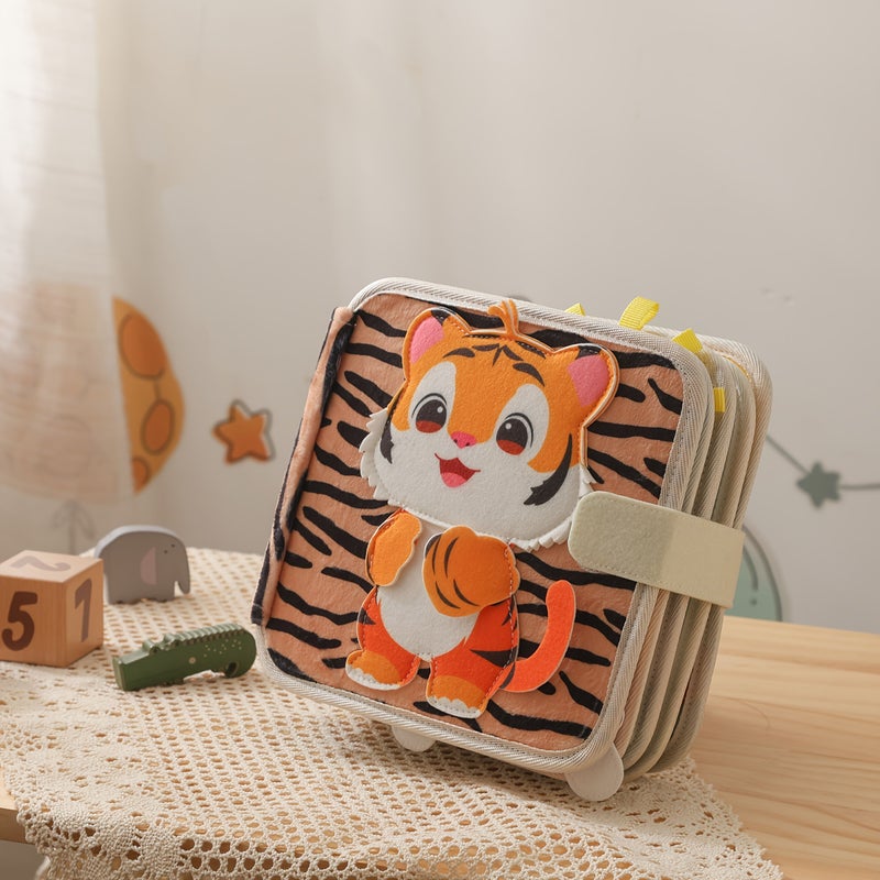 Early Education Cloth Book Infant Toy Learning Board Old Tiger Quiet Book Cultivating Cognitive Abilities - Image 2