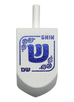 Izzy 'n' Dizzy Hanukkah Dreidels - Blue And White Wooden Dreidel - 4 Pack Medium - Hand Painted - Game Instructions Included  - Image 2