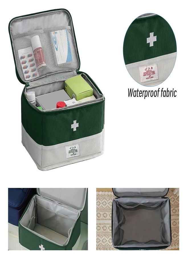 XPAPOV Travel Medicine Bag Organizer, Portable Medical Bag Empty, for Home, Travel, Camping, Car, Hiking & Outdoor Emergencies, Empty first aid box (Green) - Image 5