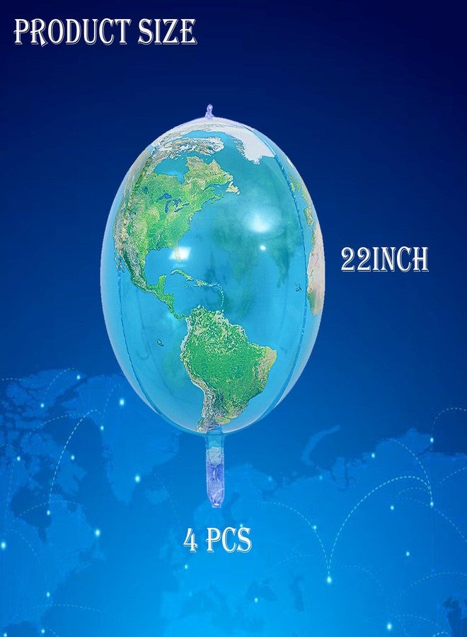 Chictry Globe Balloons Large Planet Foil Balloon for Earth Beach Ball Birthday Earth Day Travel Adventure Themed Inflatable Party Decorations Supplies - Image 3
