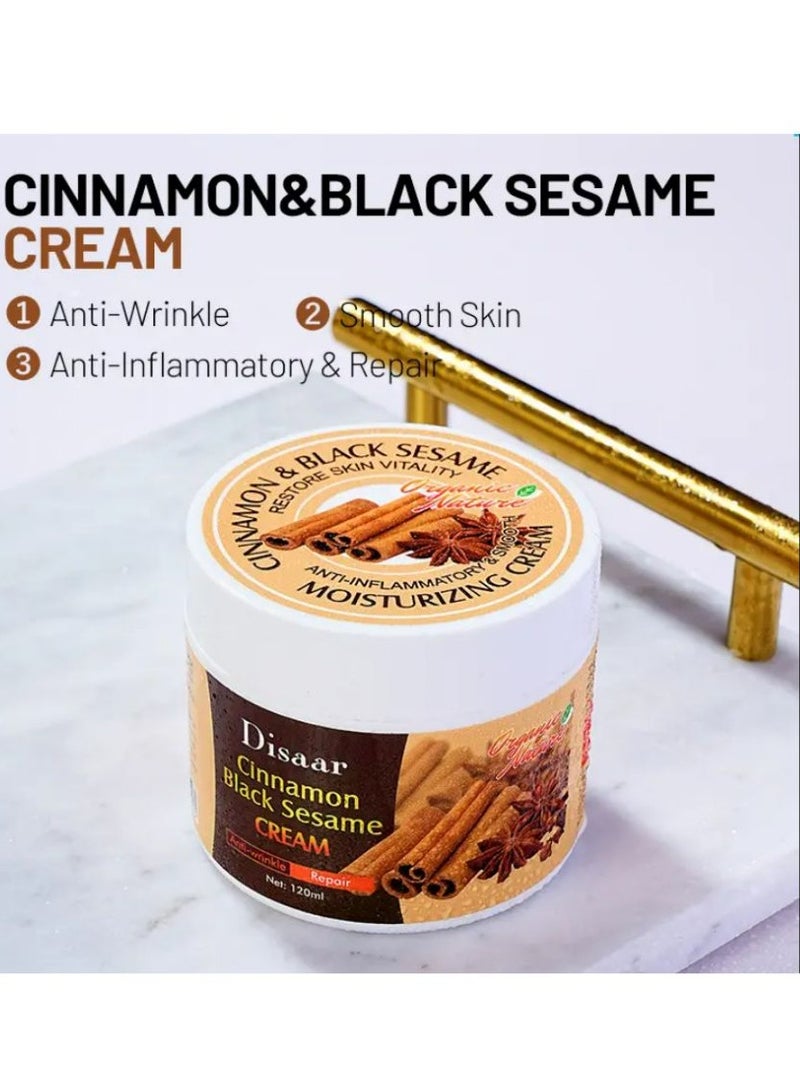 Disaar black sesame cinamon face cream anti wrinkle face cream skin care whitening skin cream 120 ml - Image 2