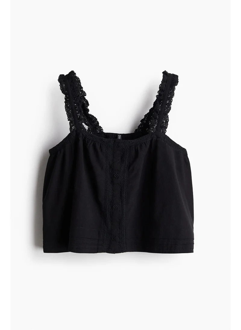 H&M Lace-detail strappy top