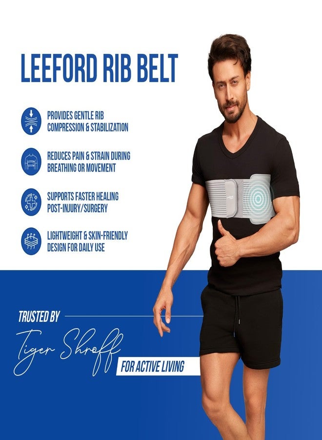 Leeford Ortho Rib, Compression Belt for Men and Women | Chest Support and Binder for Rib Fracture, Injury & Pain Relief Size - L - Image 3