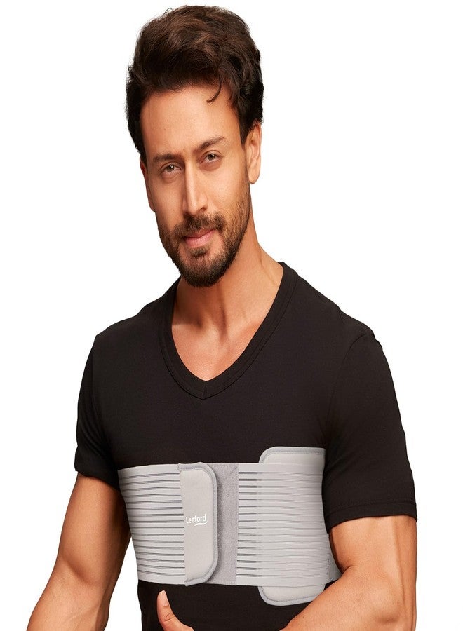 Leeford Ortho Rib, Compression Belt for Men and Women | Chest Support and Binder for Rib Fracture, Injury & Pain Relief Size - L - Image 1