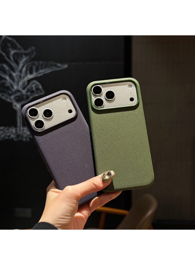 Premium Tech Fabric Magnetic Phone Case for iPhone 17 Pro Max with Camera Control Button, Luxury Woven Shockproof Protective Cover - Image 3