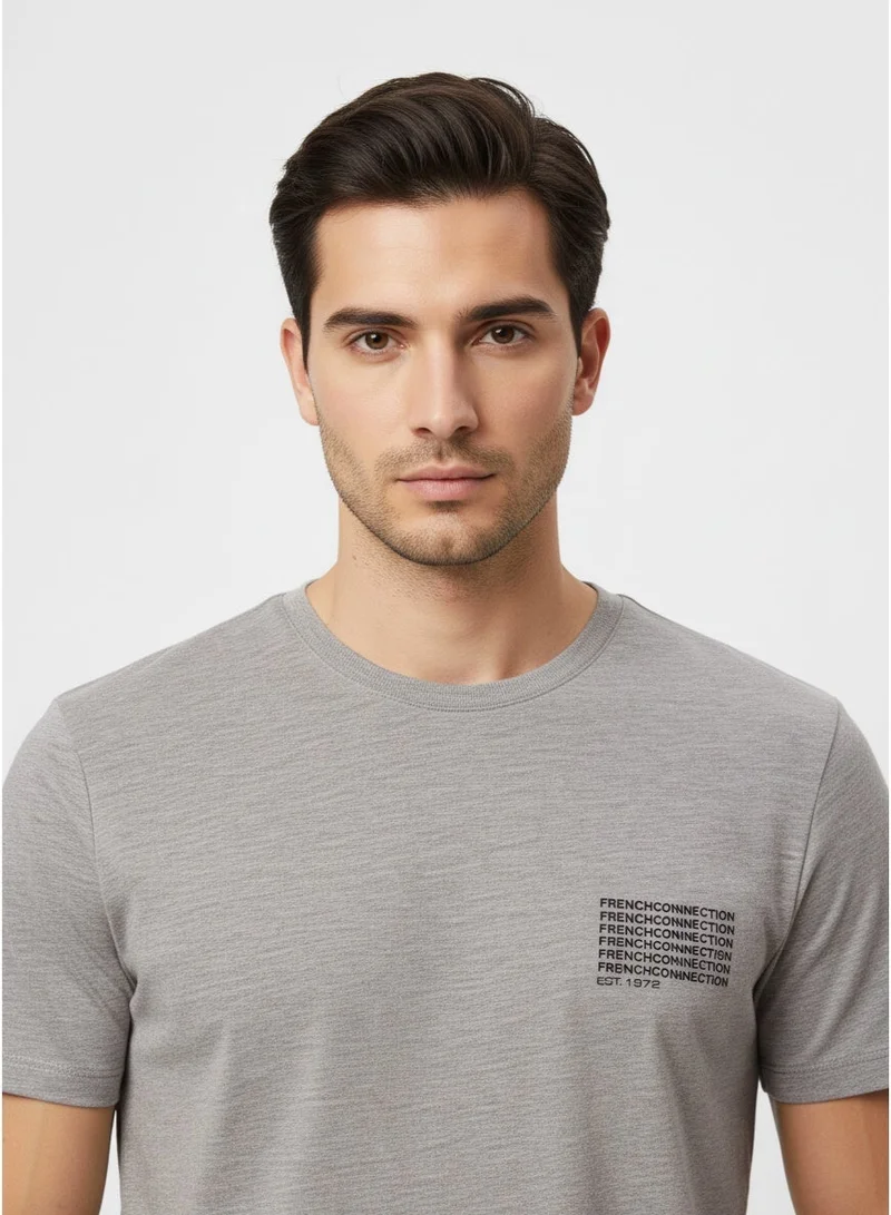 French Connection Logo Crew Neck Basic T-Shirt
