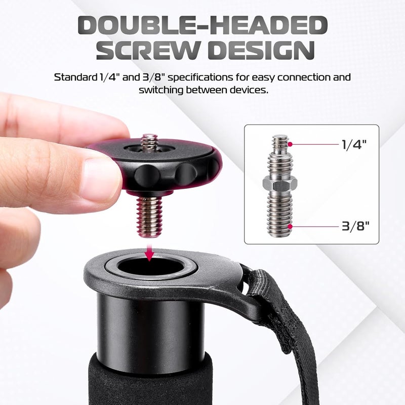 ULANZI TB12 61Inch Camera Monopod with FALCAM 2531 F22 Basic Quick Release Plate - Image 4