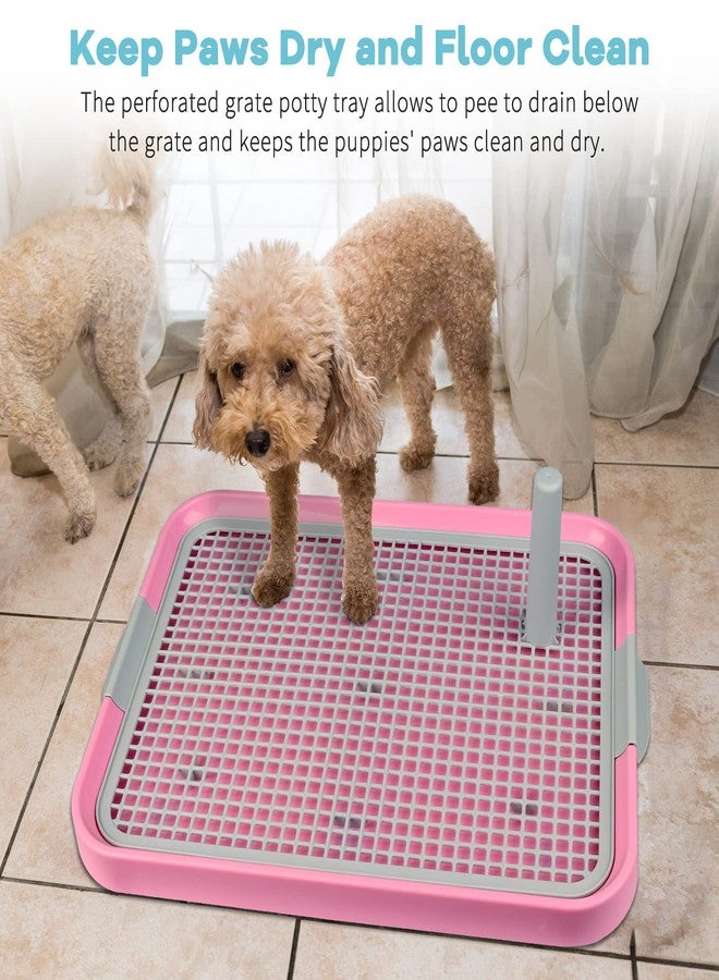 CUHIOY Dog Potty Tray Toilet, 20"x14", Doggy Bathroom, Indoor/Outdoor, Pink, Medium, for Dogs, Both Genders, Cat & Dog - Image 5
