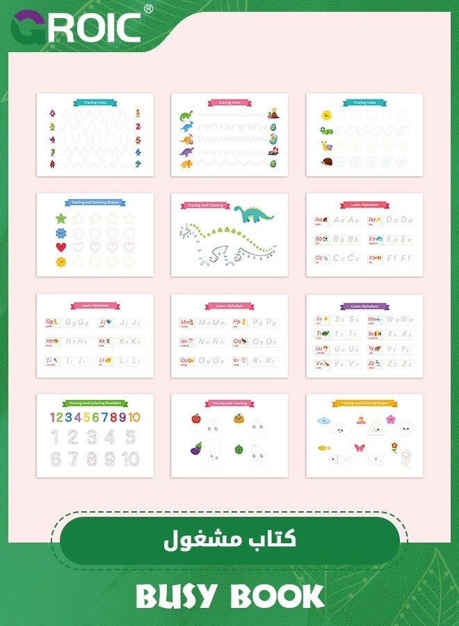 GROIC Montessori Busy Book for Kids, Quiet Book,Human Body Anatomy Toddlers, Preshool Kindergarten Learning Activities, Autism Sensory Toys,Sticker Books Kids,Educational Toys - Image 3