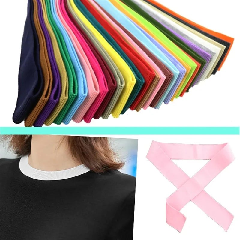 Elastic Ribbed Cuffs 4 * 80CM High Stretch Knitted Rib Cotton Fabric T-Shirt Neckline Elastic Collar Cuffs Trim for Clothing Accessories Fabric(Color-32) - Image 4