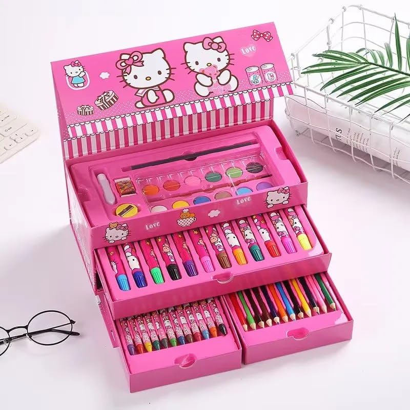 REIL RAID 54 Pcs Art Set, Art Box,Art Kit, Kids Painting Set for Kids, Box with Colour Pencil, Crayons, Water Colour, Sketch Pens (Print May Very), Multicolor - Image 4