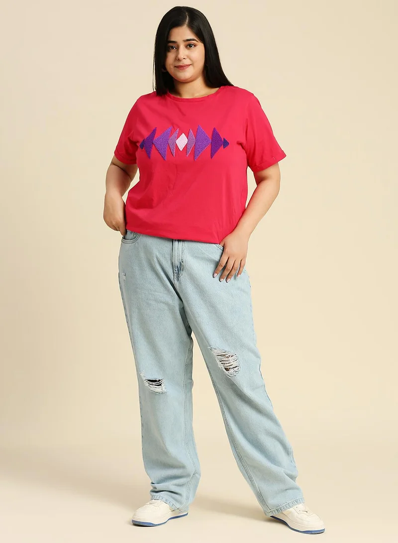 هاي ستار Light Blue Plus Size Jeans for Women