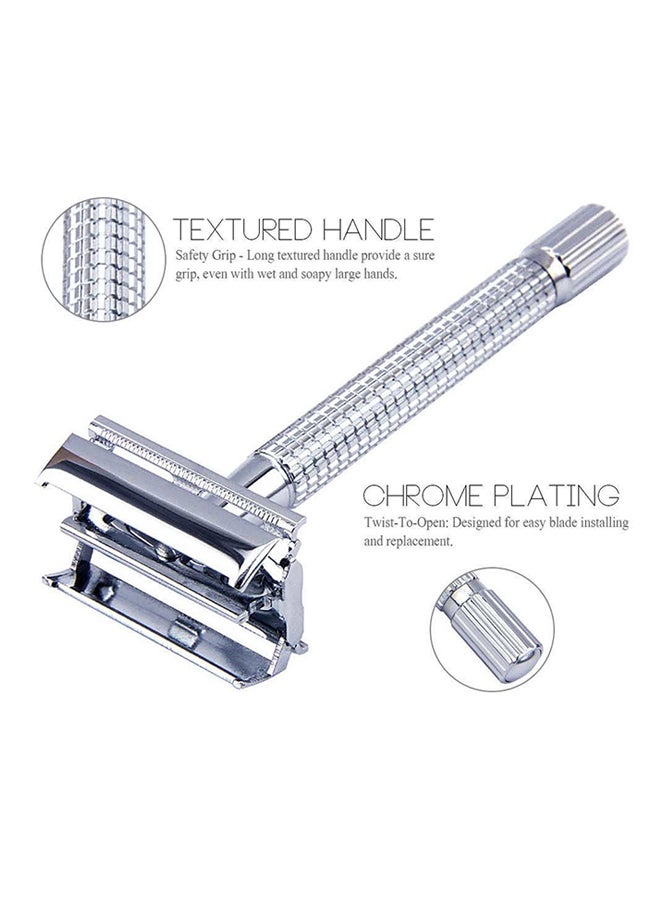 شاربدو ماكينة حلاقة بطرفين، قطعة واحدة فضي 4X8.5X3سم - Image 2
