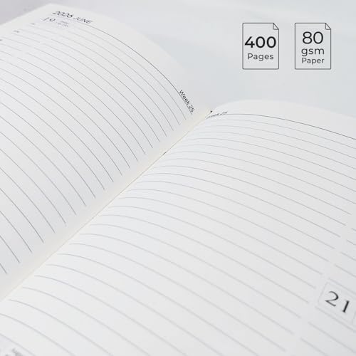 NUOVI 2026 Daily Planner | A5 Size Diary with Hard Textured Cover & Pen Holder - 80GSM Pages | 365 Days Planner for Office, Personal Use, New Year & Corporate Gifting (Blue) - Image 2