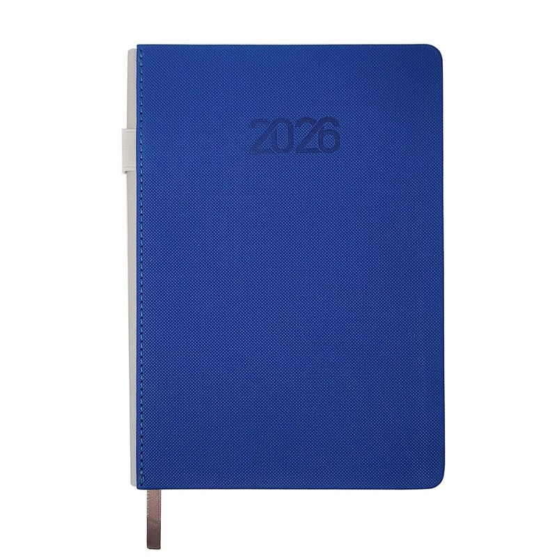 NUOVI 2026 Daily Planner | A5 Size Diary with Hard Textured Cover & Pen Holder - 80GSM Pages | 365 Days Planner for Office, Personal Use, New Year & Corporate Gifting (Blue) - Image 5