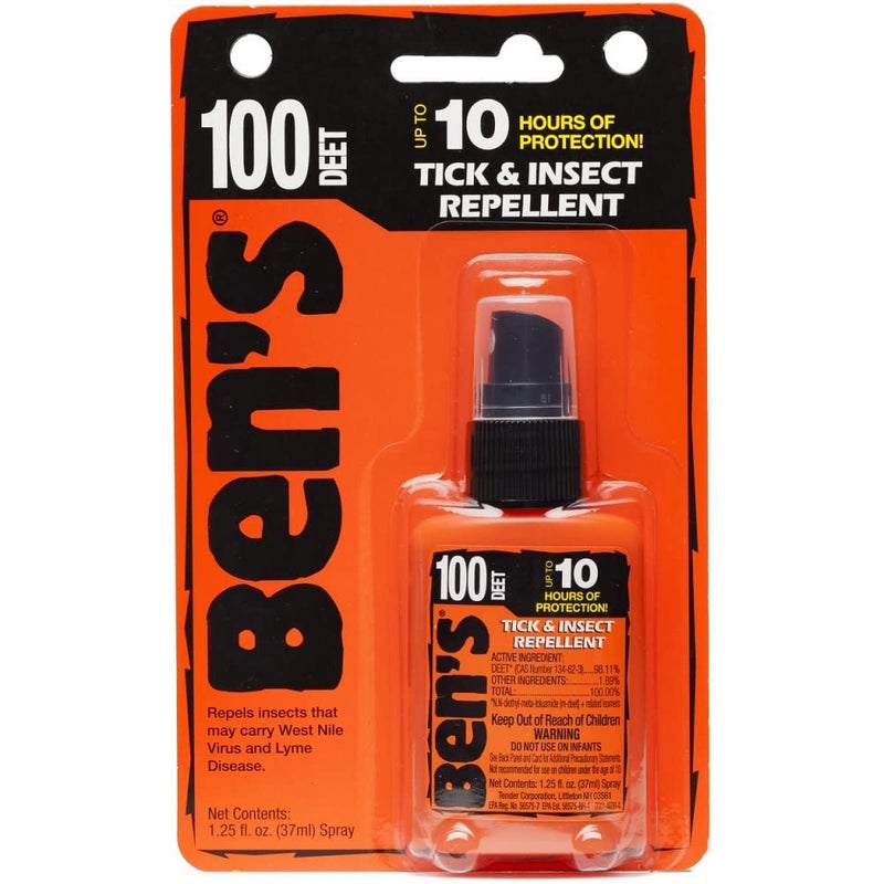 Ben's Benâ€™s 100% DEET Tick & Insect Repellent 1.25 oz. Pump Spray â€“ 100 Percent DEET Bug Spray Travel Size Best Insect Repellent Last 10 Hours Repels Mosquitoes, Ticks, Black Flies, Chiggers, Midges, & More - Image 3