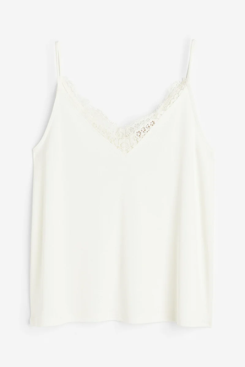 H&M Lace-trimmed cami top