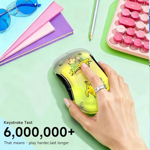 memzuoix 2.4G LED Wireless Mouse, Rechargeable Ergonomic Mouse with Detachable Cover, 1200 DPI Portable Optical Computer Mouse with USB Receiver for Laptop/PC/Desktop/MacBook, 5 Buttons-with Stickers - Image 5