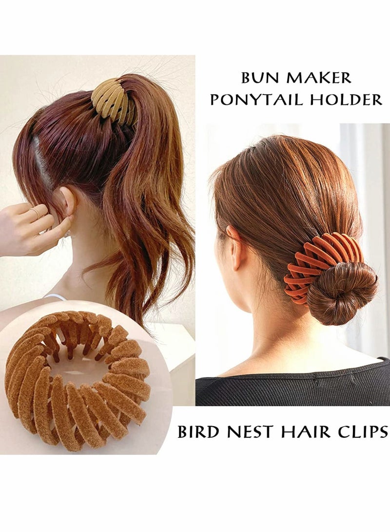 Excefore Fashion Hair Clips, Expandable Pony Tail Holders, Hair Ties Hair Clip, Ponytail Hairpin Curling Iron Bun Maker Hair Styling Tool - Image 5