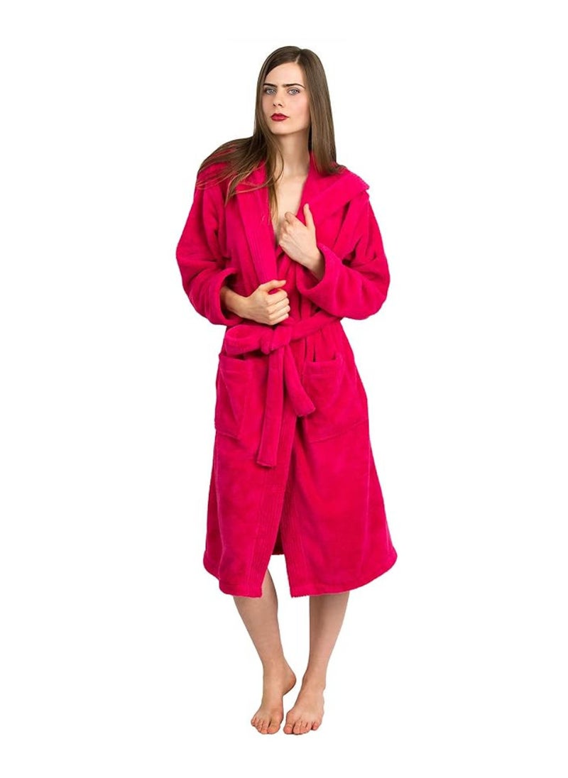 White Rose Pinkish Red Color Light Weight and Quick Drying  Bathrobe Medium Sizes  - Image 1