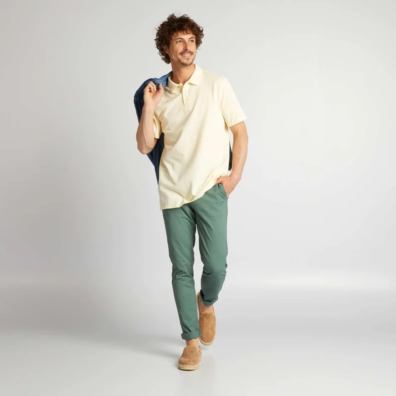 Kiabi Stretch Skinny Chinos - L32 Green