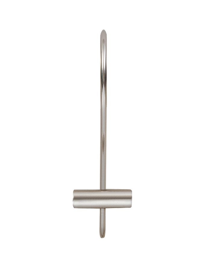 اليوتوبيا ألي حلقات وخطافات ستارة الحمام من يوتوبيا آلي، حلقات وخطافات ستارة الحمام، حلقات وخطافات ستارة الحمام مقاومة للصدأ، مجموعة من 12 قطعة (نيكل مصقول) - Image 4