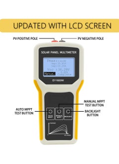 Excefore Solar Panel Tester, 1600W Solar Panel Tester MPPT Photovoltaic Panel Multimeter, Upgraded with Ultra Clear LCD Display, Smart MPPT Tools for Testing Solar PV Panel Data and Troubleshooting  - Image 3