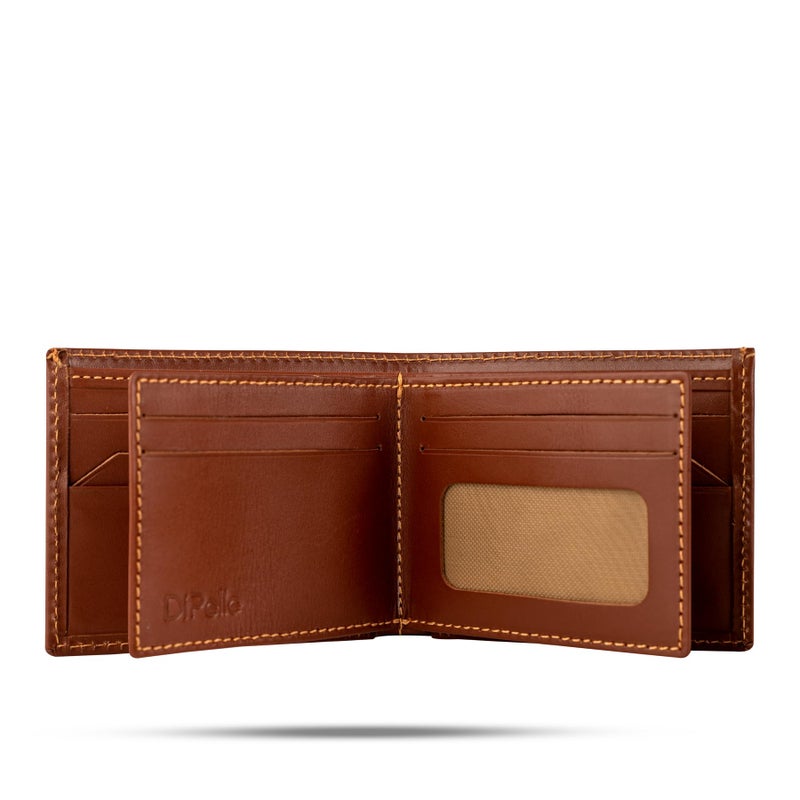 Dipelle Di Pelle™ Men's Genuine Leather Handmade Wallet – Bifold Wallet with 14 Card Slots, 2 Cash Pockets, 3 Mesh ID or Photo Windows – Business Design with High Quality Material (Havan) - Image 4