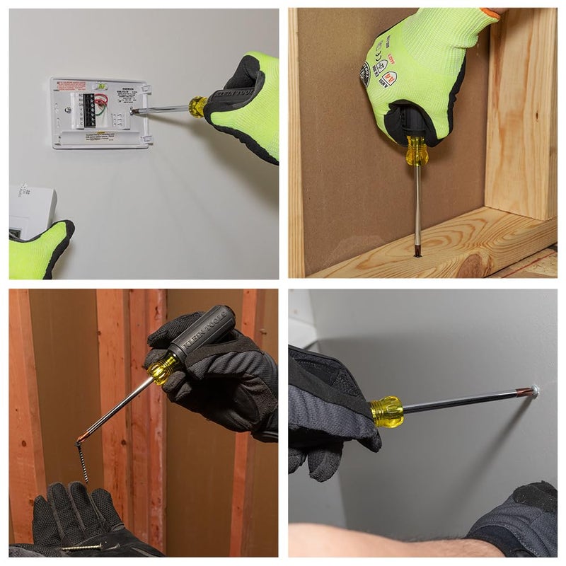 Klein Tools 85074 6-Piece Screwdriver Set, Made in USA, Includes 3 All-Purpose Flathead, 3 Phillips, Cushion-Grip Comfort, Precision Machined Screwdrivers - Image 2