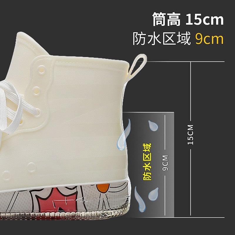 New Fashion Rain Shoes Couple Casual Shoes Boys Trendy Shoes Sports Waterproof Shoes Chef Glue Shoes Work Rain Boots - Image 5