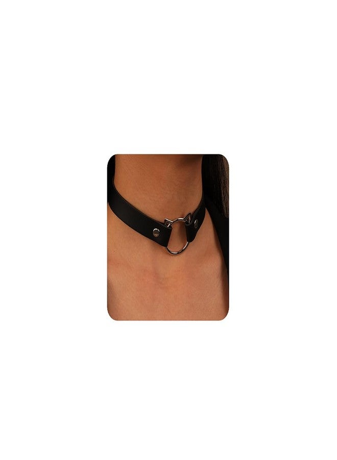 يرتير قلادة قطة لطيفة من الجلد الصناعي بنمط بانك قوطي من YERTTER، قابلة للتعديل، قلادة قطة ناعمة من الجلد الصناعي للنساء، مناسبة لمحبي التنكر، وحفلات الهالوين، والحفلات الخاصة، وحفلات التخرج (C) - Image 1