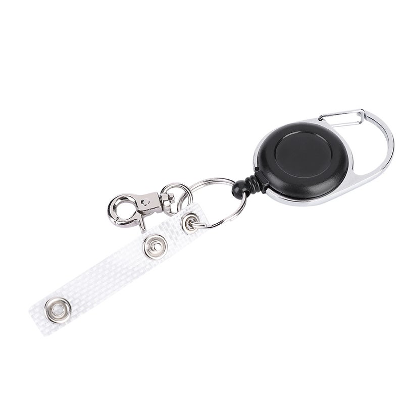 60cm Nylon Wire Rope Retractable Key Ring Keychain Recoil Keyring for Outdoor Use - Image 2