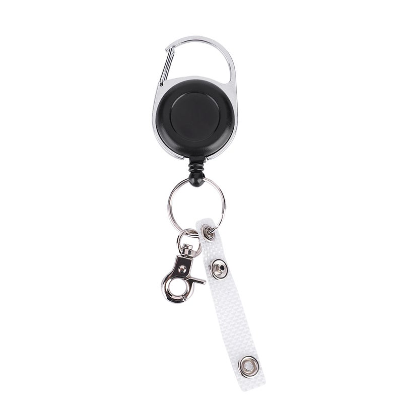 60cm Nylon Wire Rope Retractable Key Ring Keychain Recoil Keyring for Outdoor Use - Image 1