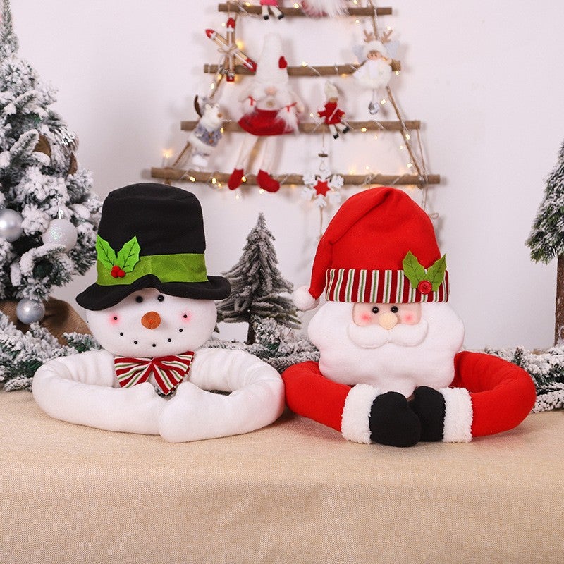 Christmas Tree Decorations, Old Man Hugging Tree Doll, Tree Top Star, Snowman, Holiday Outfit, Scene Atmosphere, Decoration, Doll - Image 5