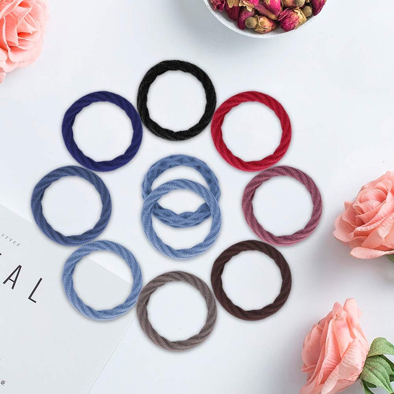 JessLab JessLab Hair Ties 40 Pcs Seamless Hair Accessory for Girls Women Ladies Color Assorted  - Image 5