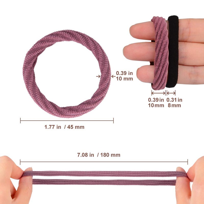 JessLab JessLab Hair Ties 40 Pcs Seamless Hair Accessory for Girls Women Ladies Color Assorted  - Image 2