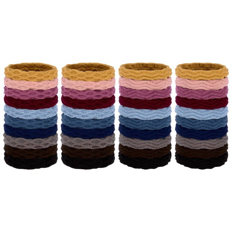 JessLab JessLab Hair Ties 40 Pcs Seamless Hair Accessory for Girls Women Ladies Color Assorted  - Image 1