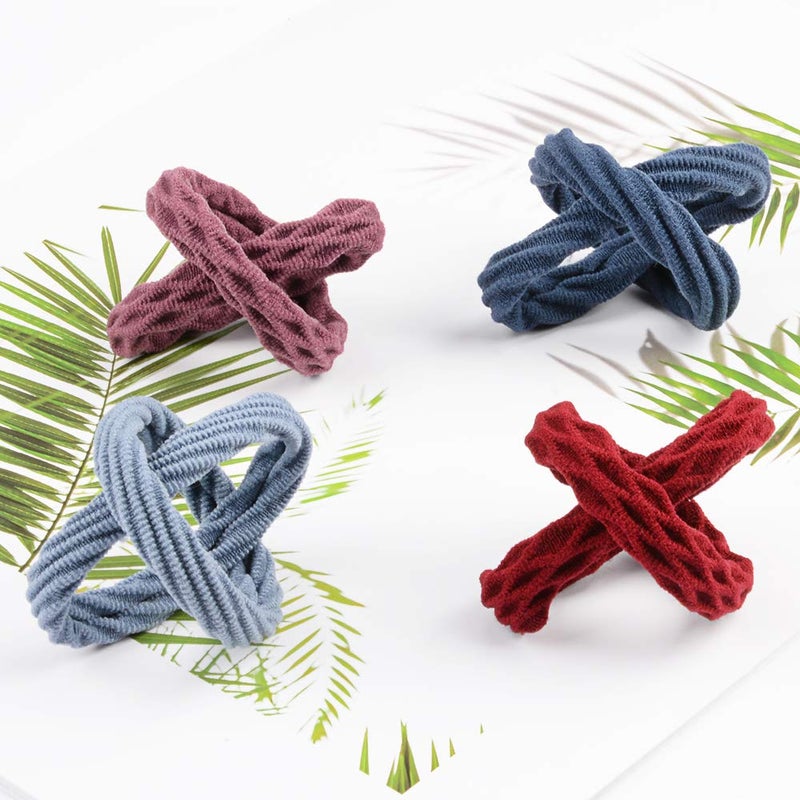 JessLab JessLab Hair Ties 40 Pcs Seamless Hair Accessory for Girls Women Ladies Color Assorted  - Image 3