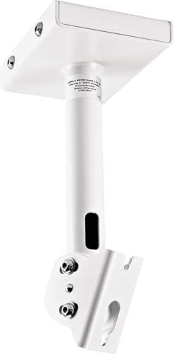 KM K&M König & Meyer 24496.000.57 Speaker Ceiling Mount with Clamping Bracket for Loudspeakers and Ceiling Speakers | Adjustable Swivel Area of +/-45° | Holds up to 55 lbs | German Made | White - Image 4