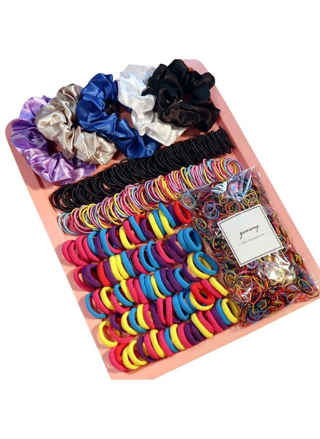 YANRONG - Ponytail Holders And Scrunchies For Girls And Women Traceless Elastic Ropes And Rubber Bands For Hair Baby And Kids (2155Pcs) Mix - Image 1