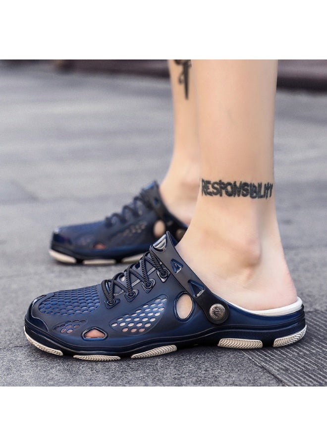 Summer Breathable Head Hole Sandals Men's Outdoor Beach Slippers Anti-Slip River Bird's Nest Slippers  - Image 2