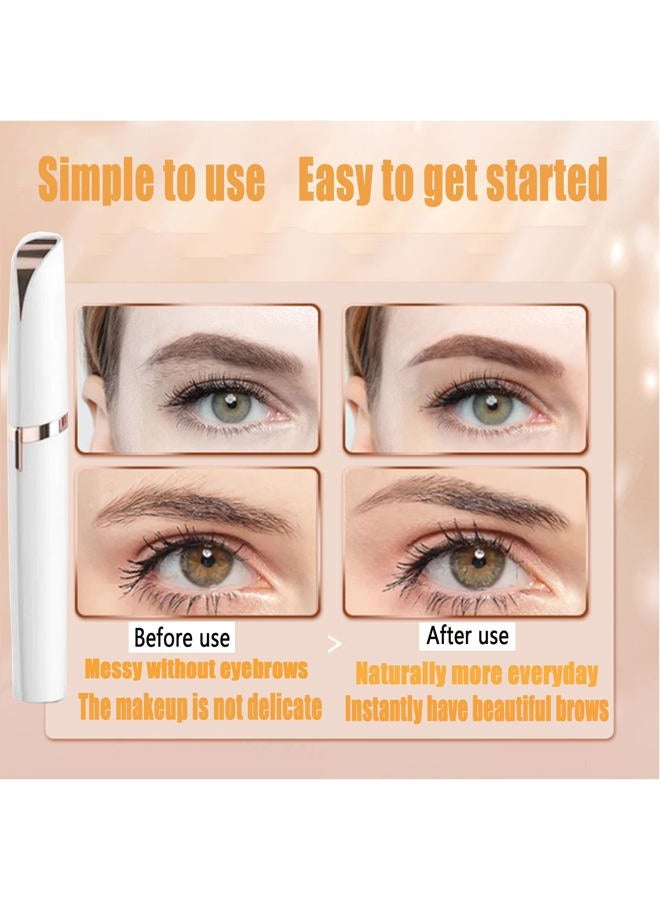 CaoXiong مزيل شعر الحواجب الدقيق القابل لإعادة الشحن USB للنساء باللون الأبيض البسيط - Image 5